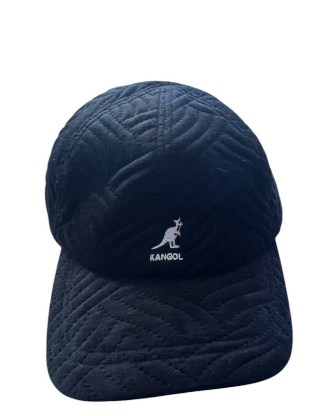 Kangol Plush Wave Puff Black Quilted Baseball Cap L/XL New with Tags